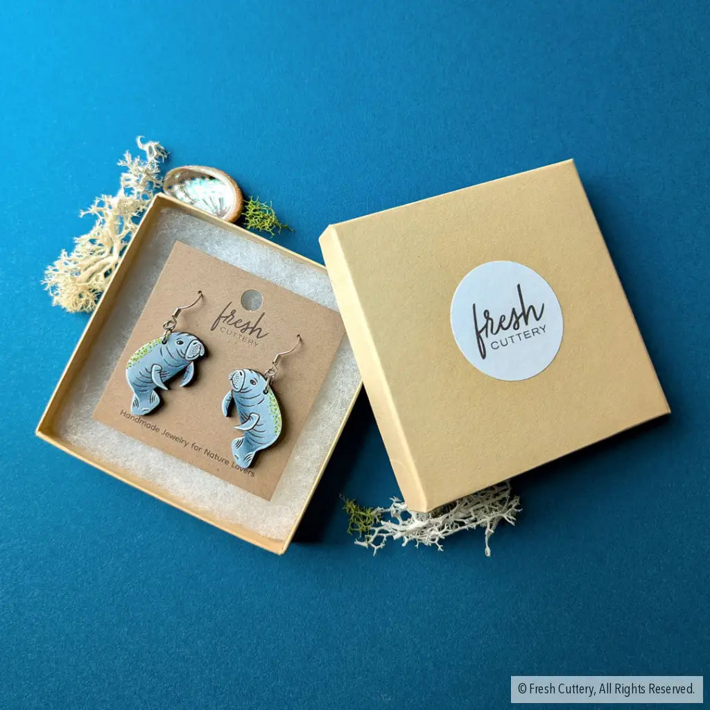 Manatee Earrings Dangle and Drop Earrings