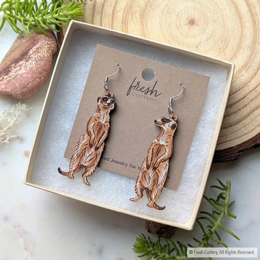 Meerkat Earrings - Dangle and Drop Earrings