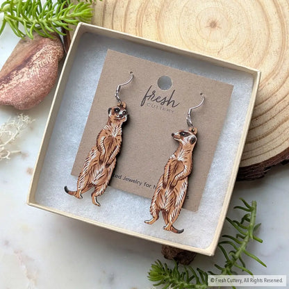 Meerkat Earrings - Dangle and Drop Earrings