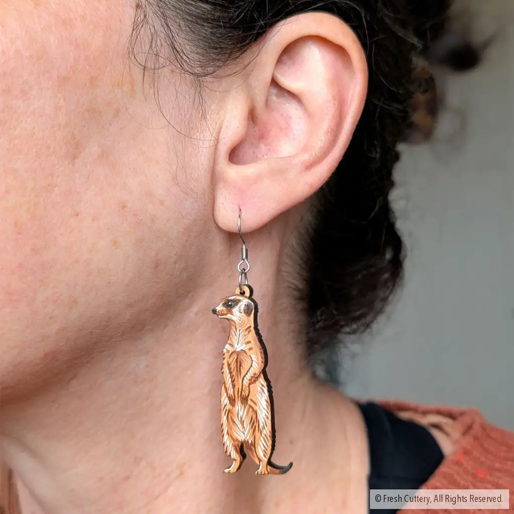 Meerkat Earrings - Dangle and Drop Earrings