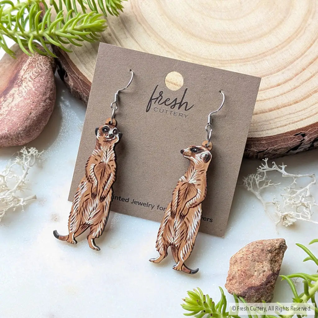 Meerkat Earrings - Dangle and Drop Earrings