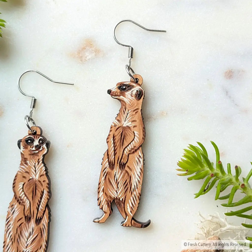 Meerkat Earrings - Dangle and Drop Earrings