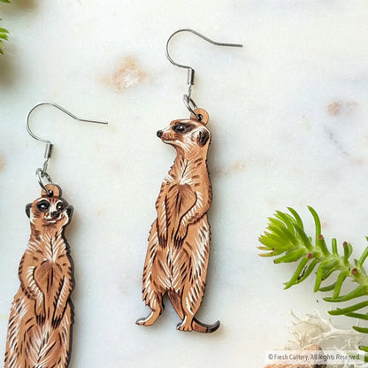 Meerkat Earrings - Dangle and Drop Earrings