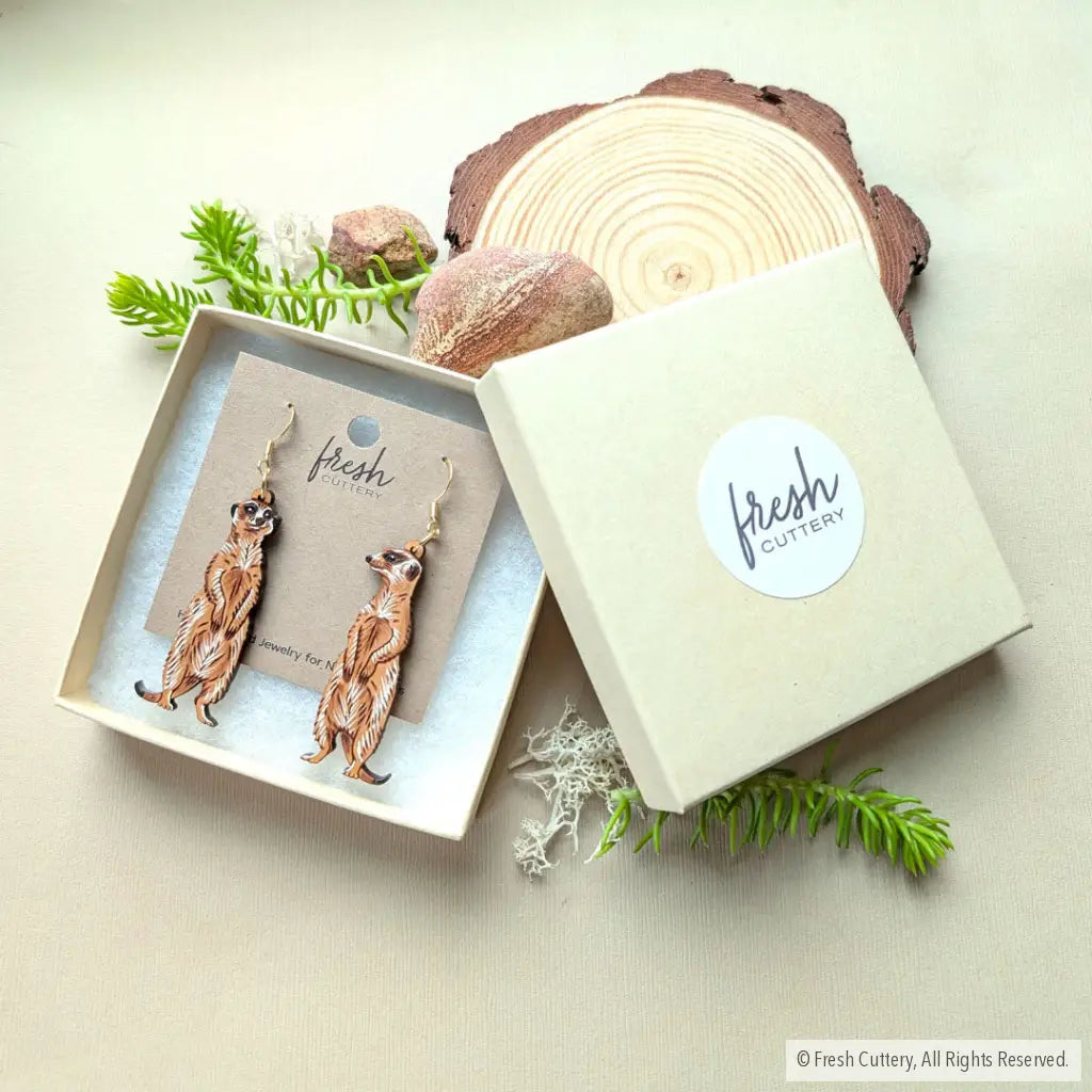 Meerkat Earrings - Dangle and Drop Earrings
