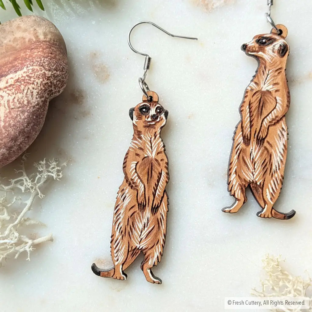 Meerkat Earrings - Dangle and Drop Earrings