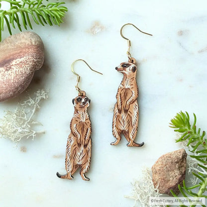 Meerkat Earrings - Dangle and Drop Earrings