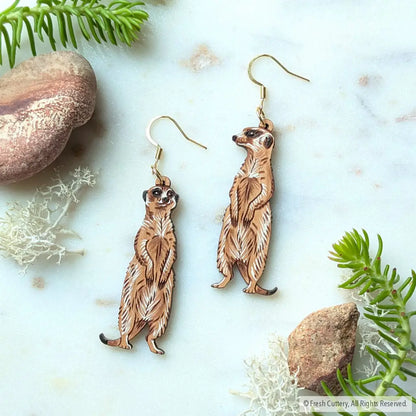 Meerkat Earrings - Dangle and Drop Earrings
