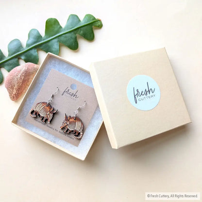 Mini Armadillo Earrings Dangle and Drop Earrings
