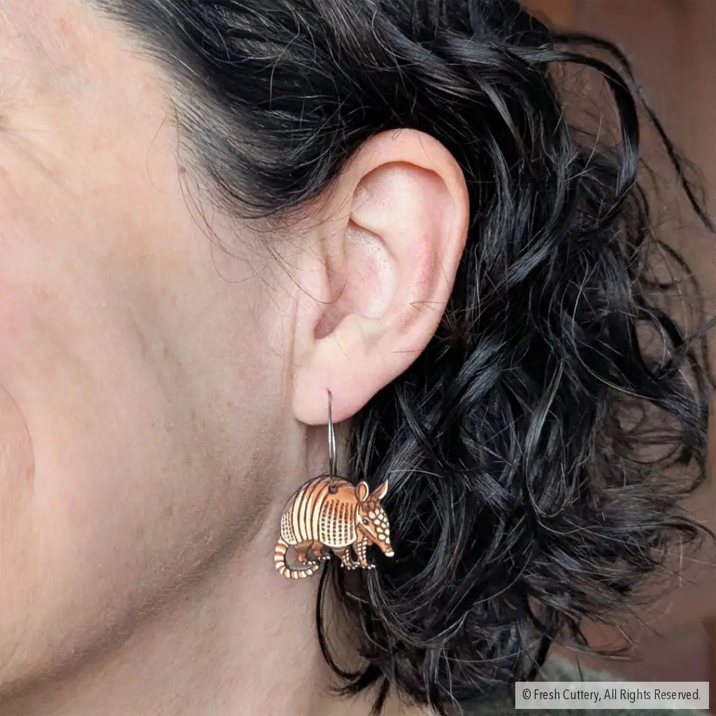 Mini Armadillo Earrings Dangle and Drop Earrings