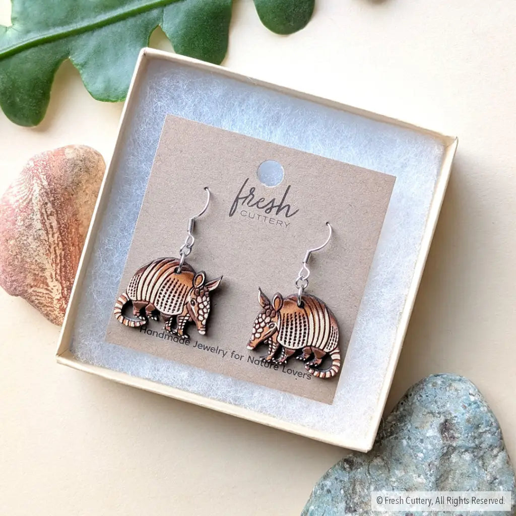 Mini Armadillo Earrings Dangle and Drop Earrings