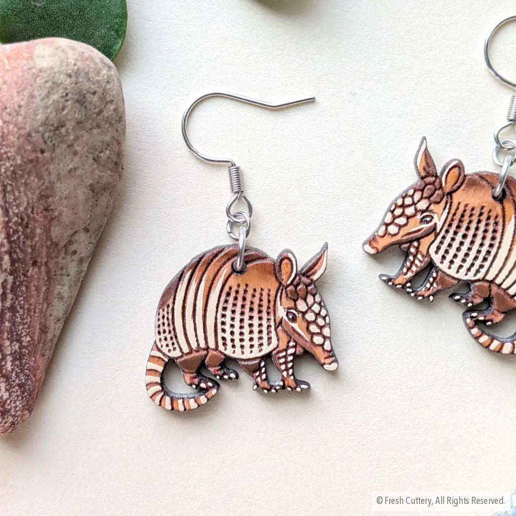 Mini Armadillo Earrings Dangle and Drop Earrings