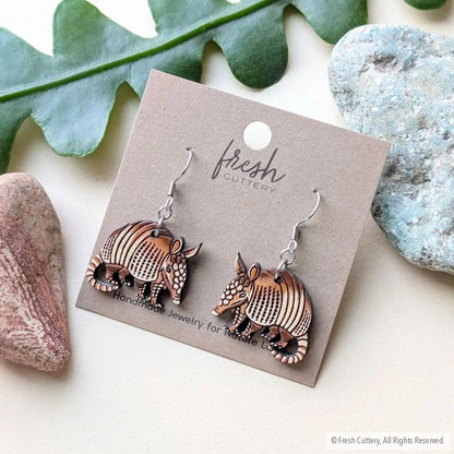Mini Armadillo Earrings Dangle and Drop Earrings
