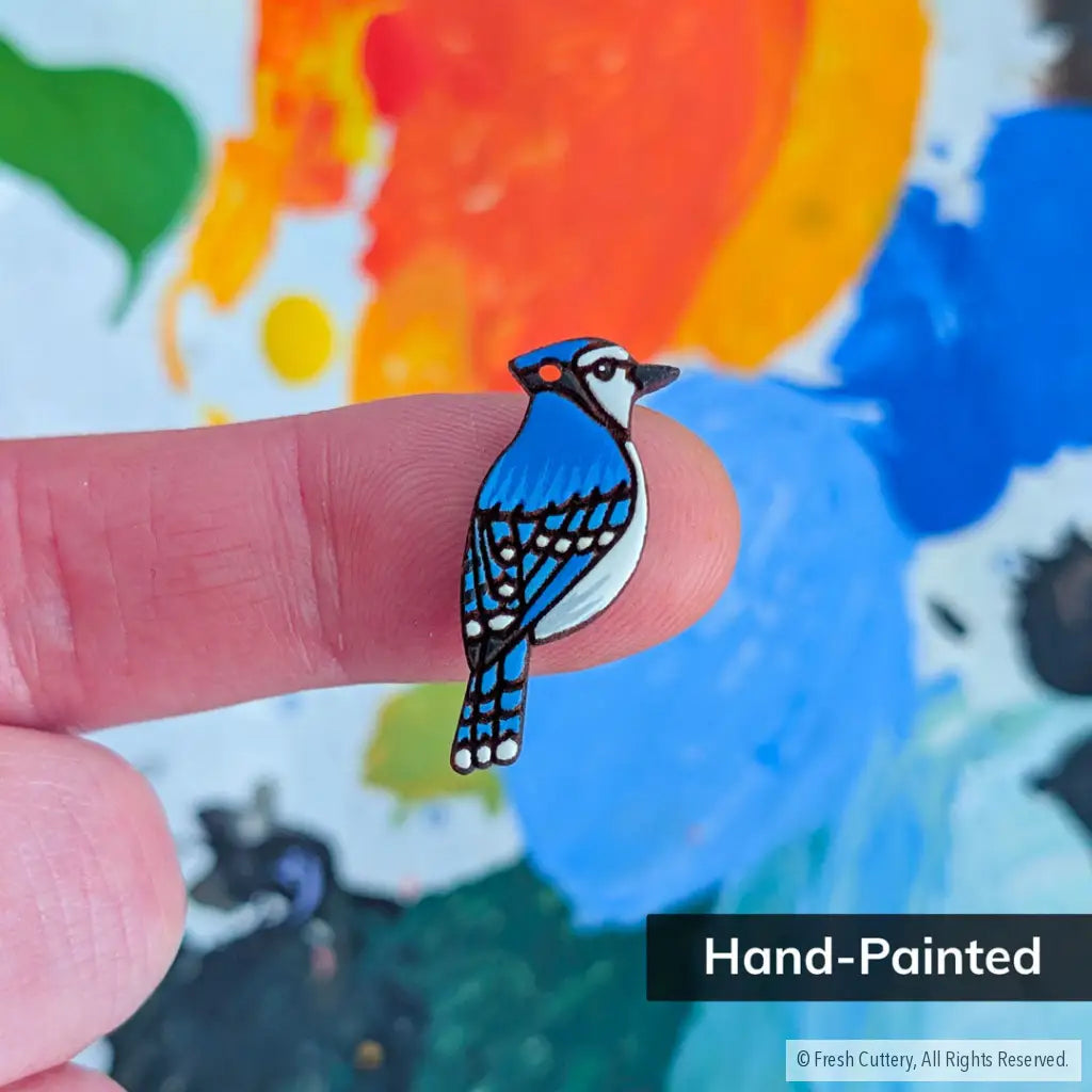 Mini Blue Jay Earrings - Dangle and Drop Earrings