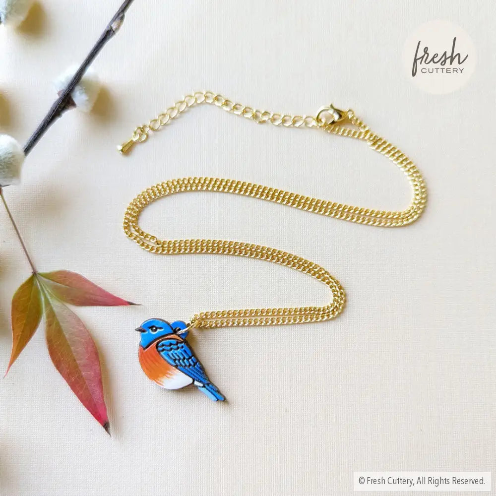 Mini Bluebird Necklace Gold Chain Necklaces