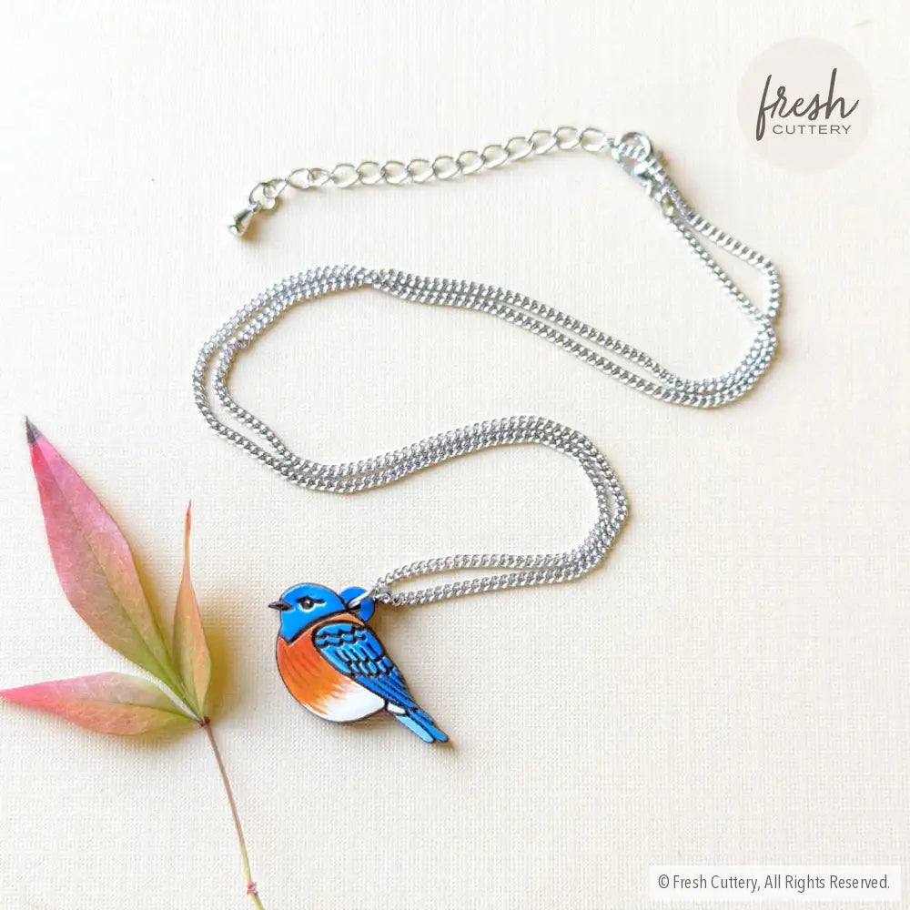 Mini Bluebird Necklace Silver Chain Necklaces