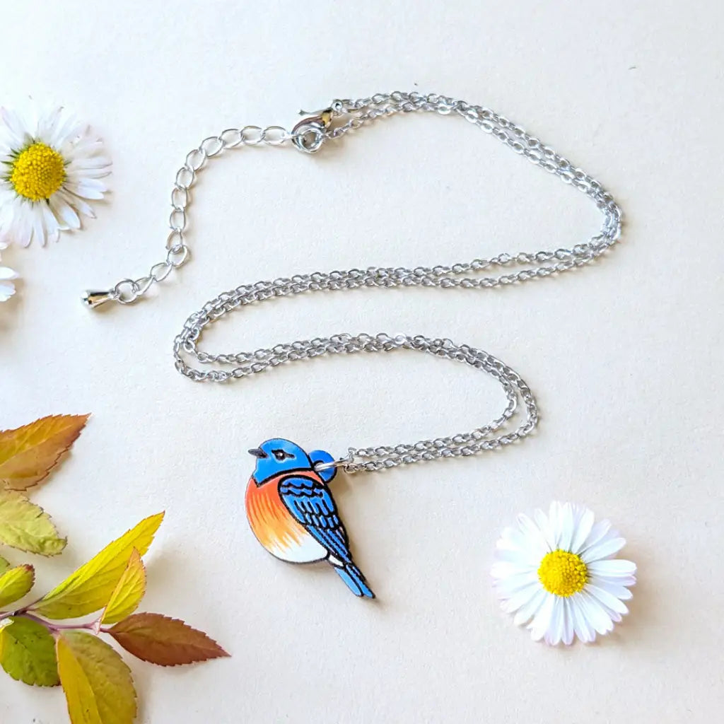 Mini Bluebird Necklace Silver Necklaces