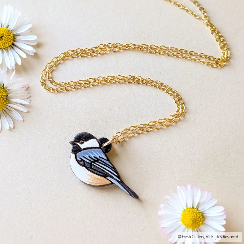 Mini Chickadee Bird Necklace Necklaces