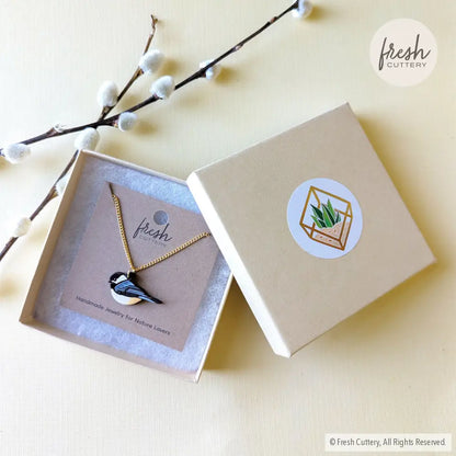 Mini Chickadee Bird Necklace Necklaces