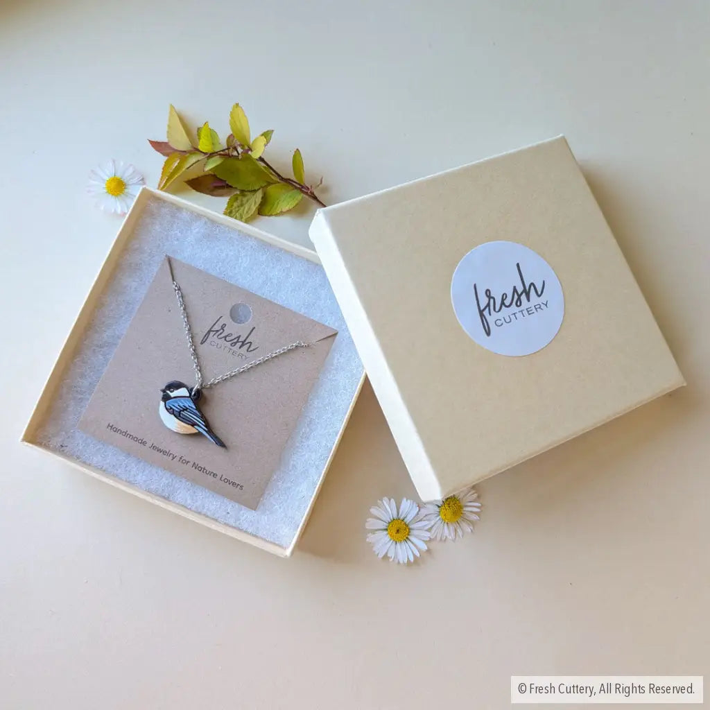 Mini Chickadee Bird Necklace Necklaces