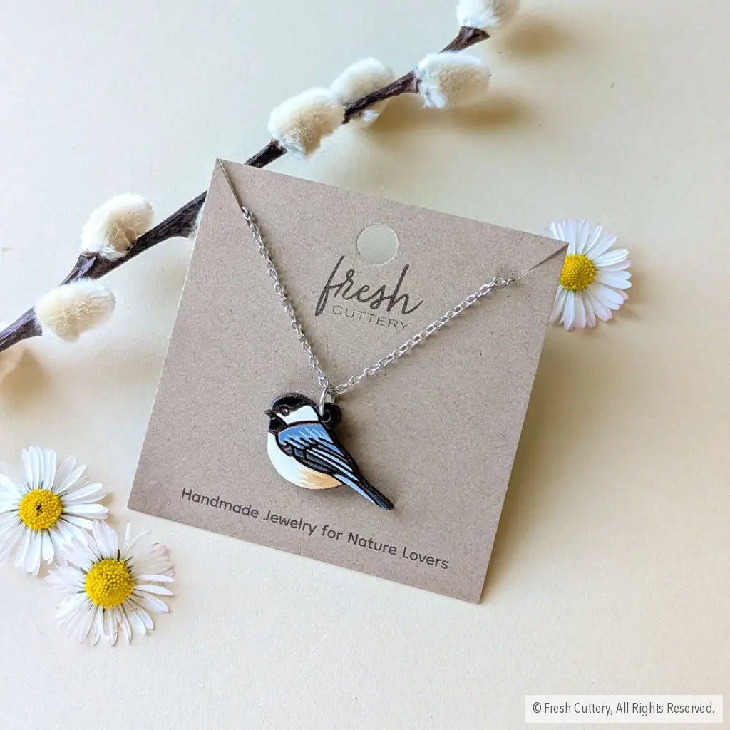 Mini Chickadee Bird Necklace Necklaces
