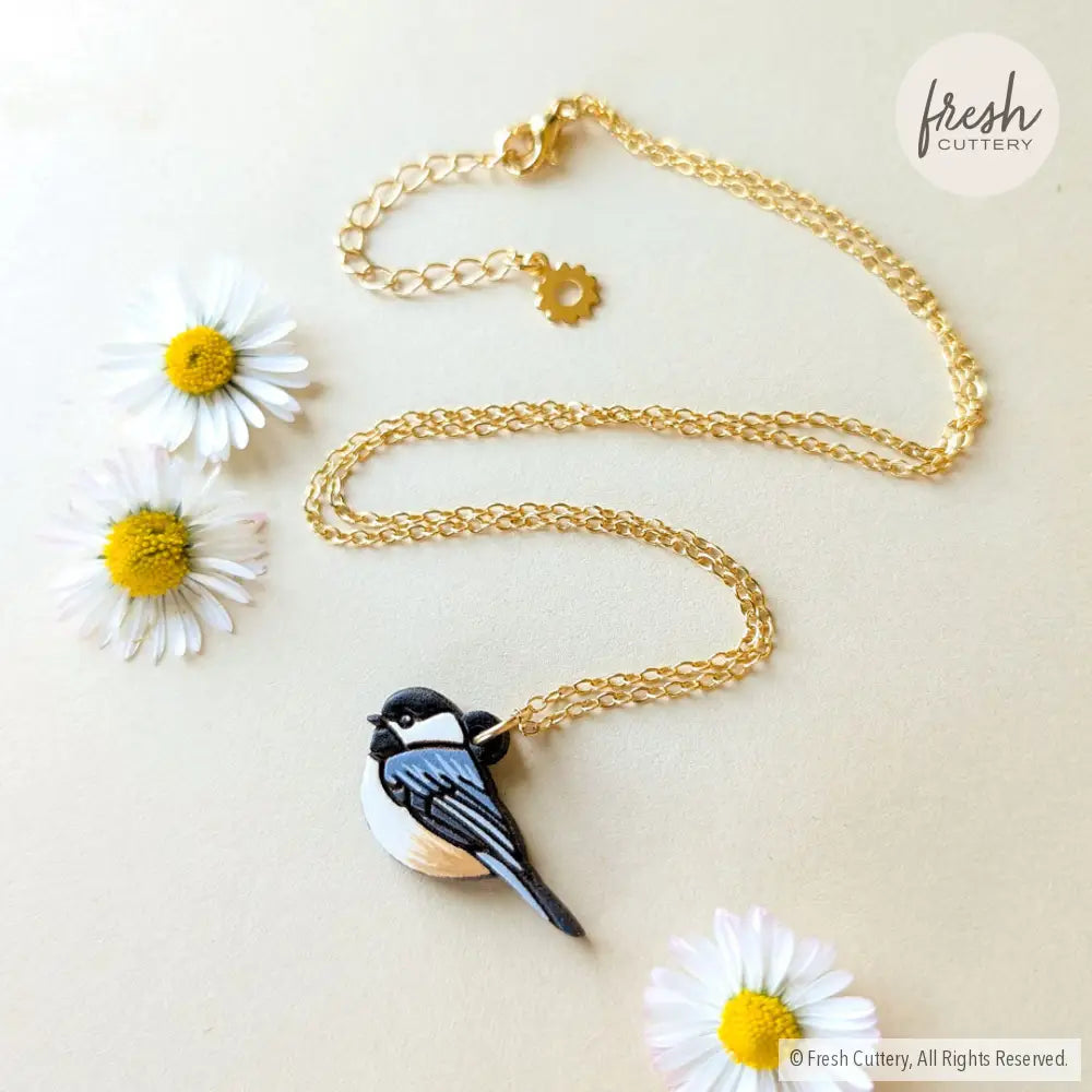 Mini Chickadee Bird Necklace Necklaces