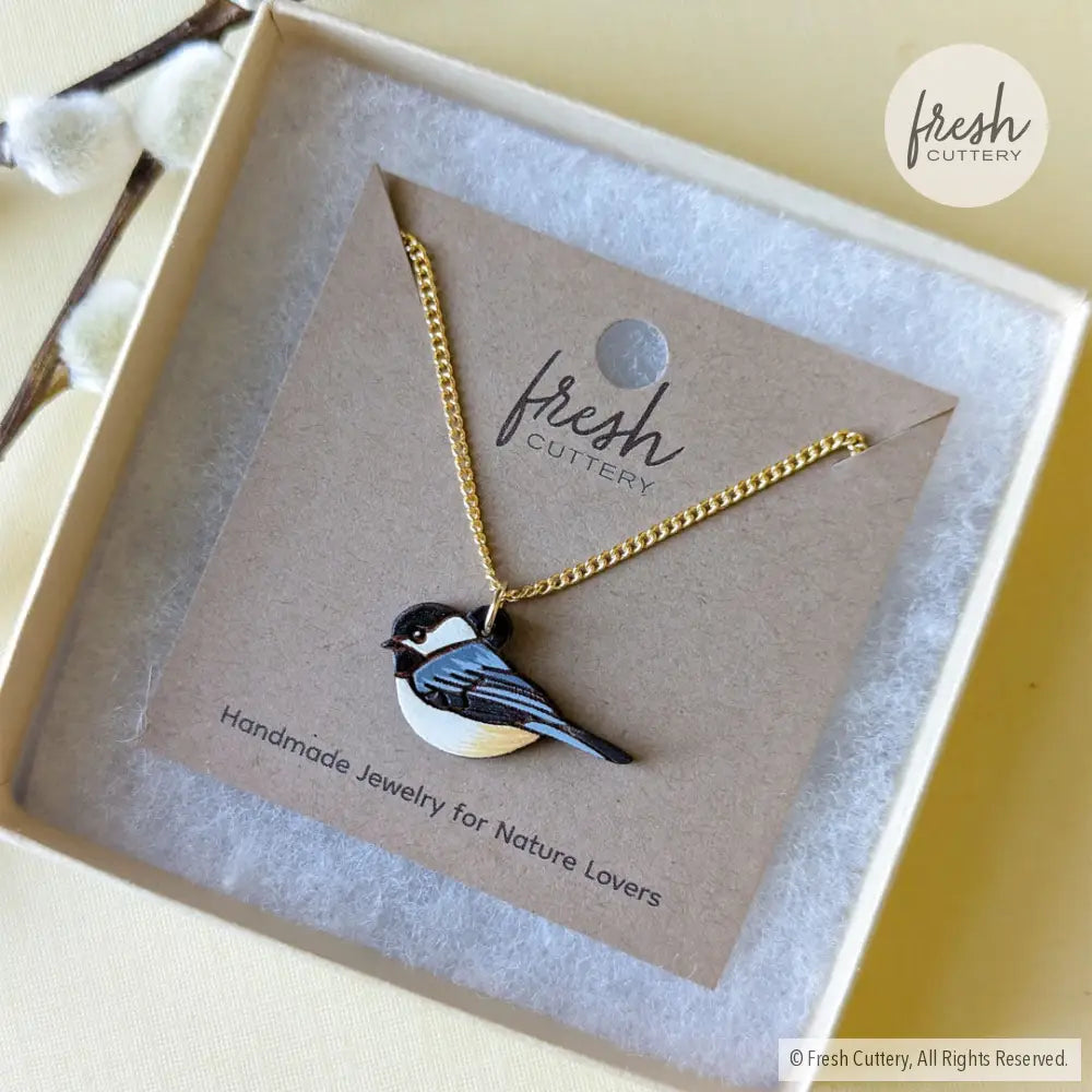 Mini Chickadee Bird Necklace Necklaces