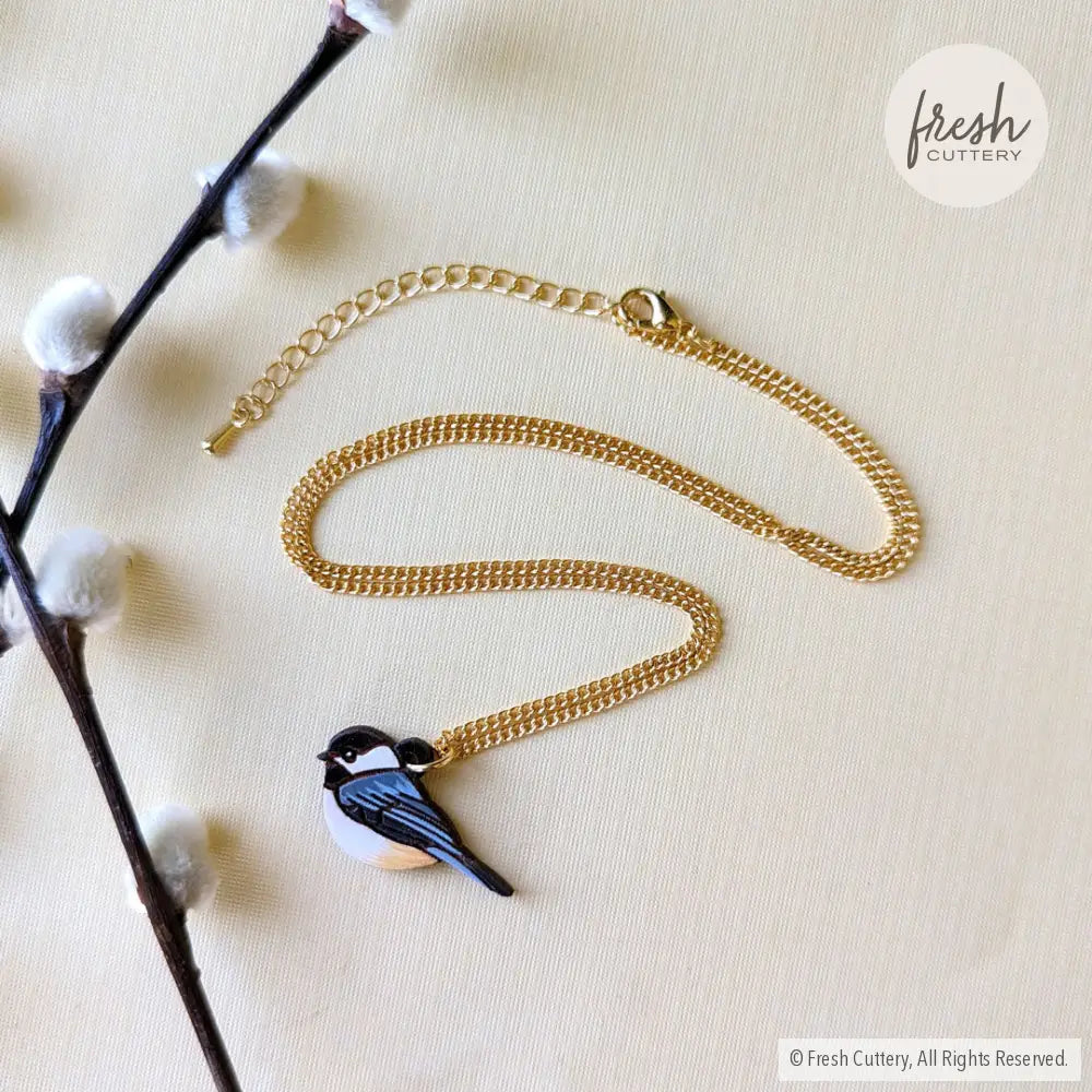 Mini Chickadee Bird Necklace Necklaces