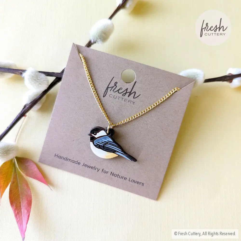 Mini Chickadee Bird Necklace Necklaces