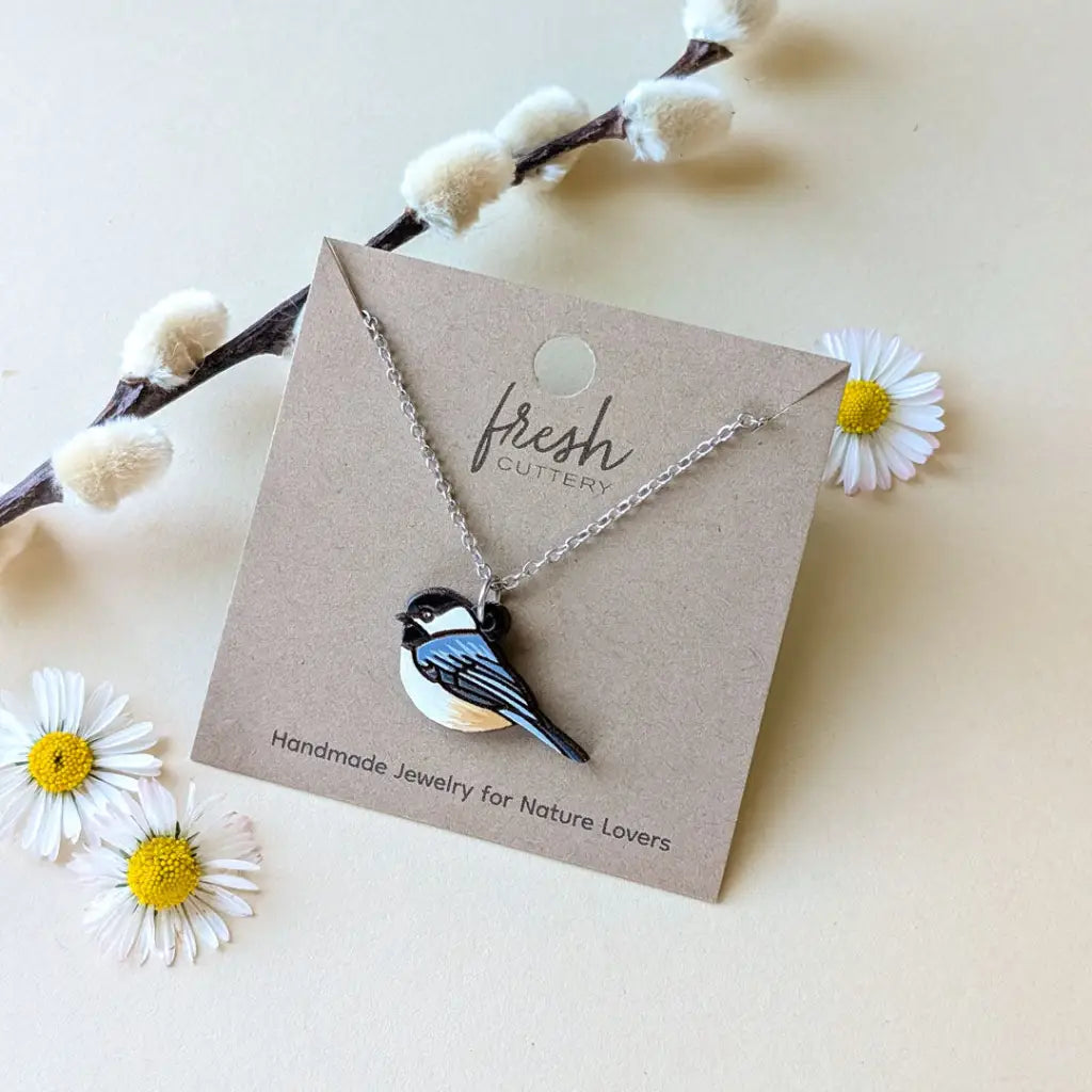 Mini Chickadee Bird Necklace Necklaces