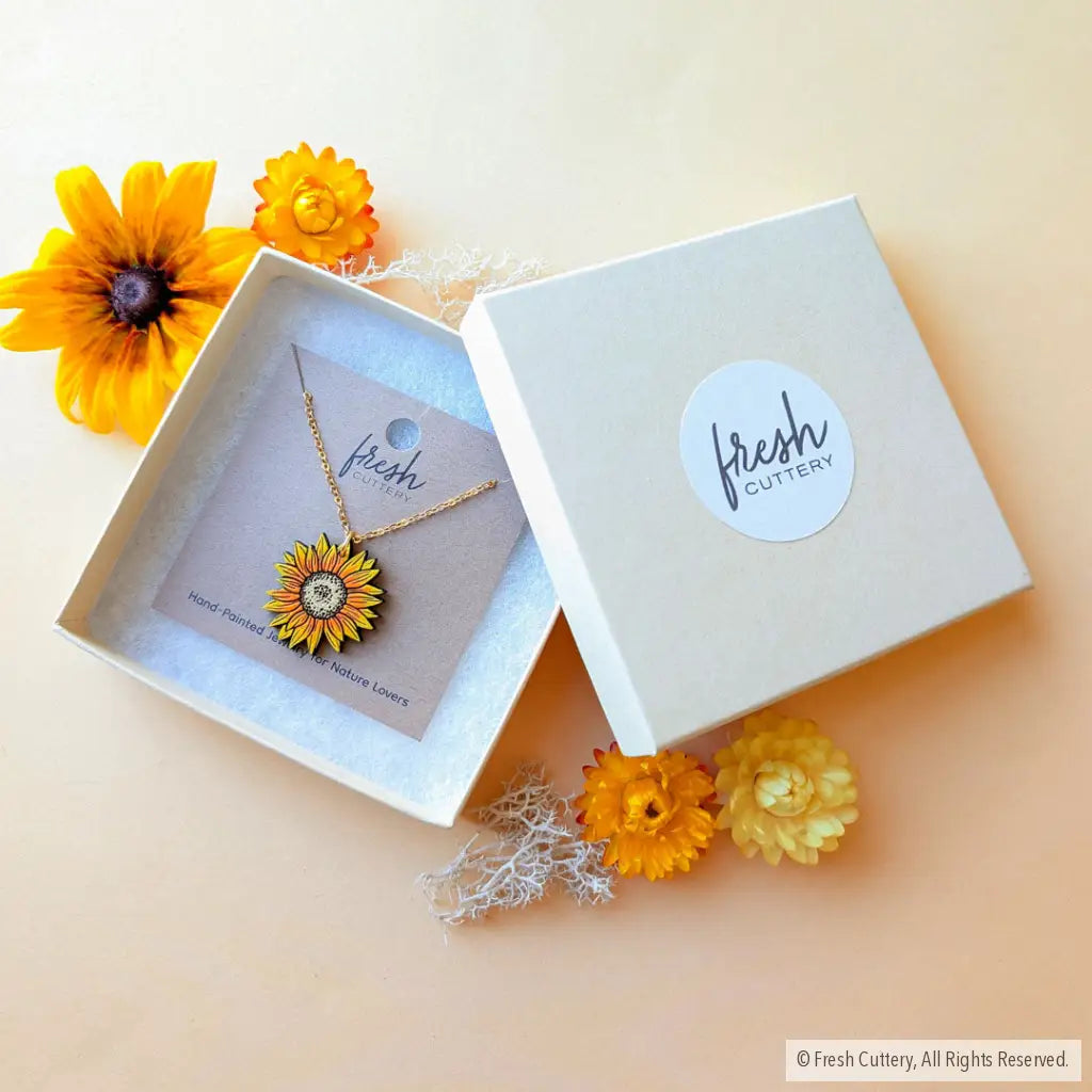 Mini Golden Sunflower Necklace - Necklaces