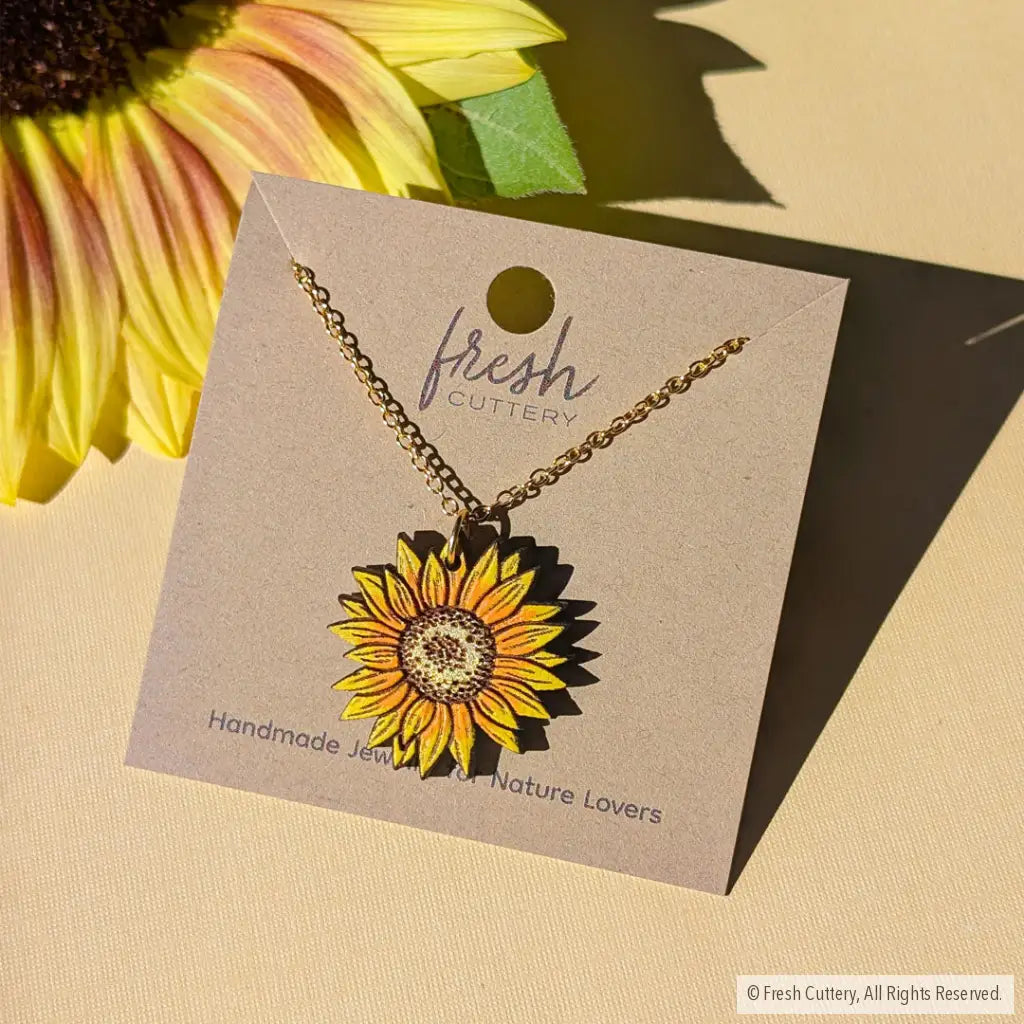 Mini Golden Sunflower Necklace Necklaces