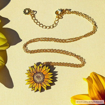Mini Golden Sunflower Necklace Necklaces