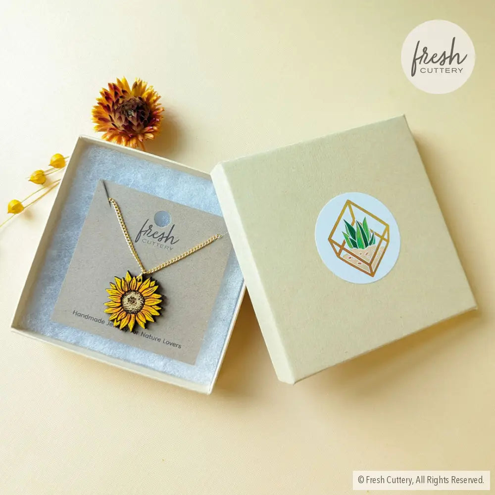 Mini Golden Sunflower Necklace Necklaces