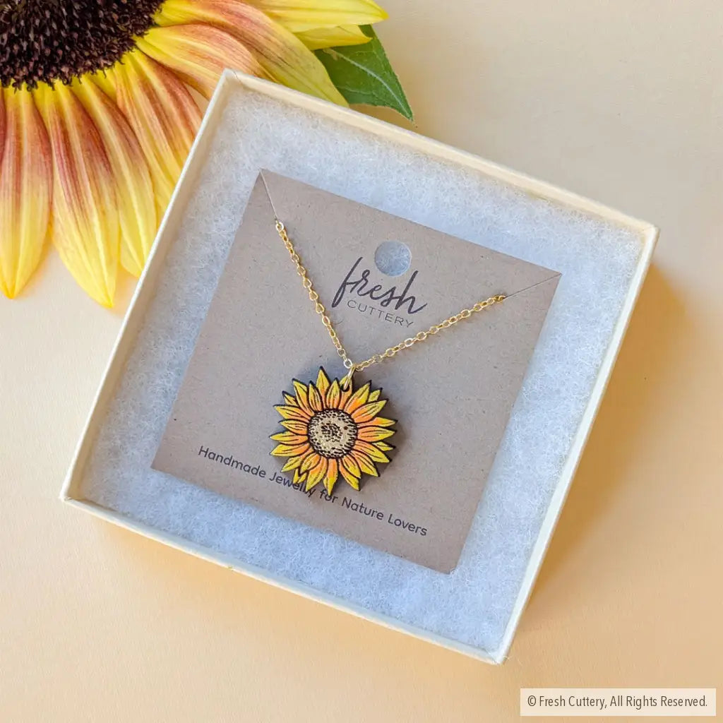Mini Golden Sunflower Necklace Necklaces