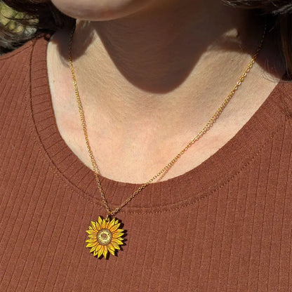 Mini Golden Sunflower Necklace Necklaces