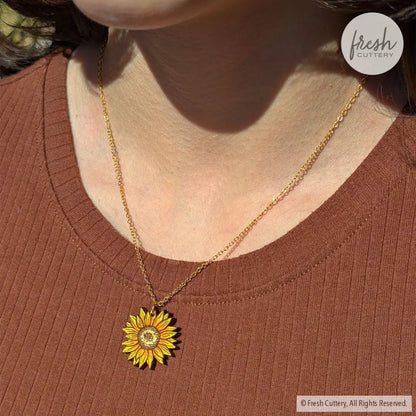Mini Golden Sunflower Necklace Necklaces