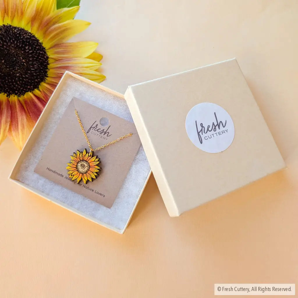 Mini Golden Sunflower Necklace Necklaces