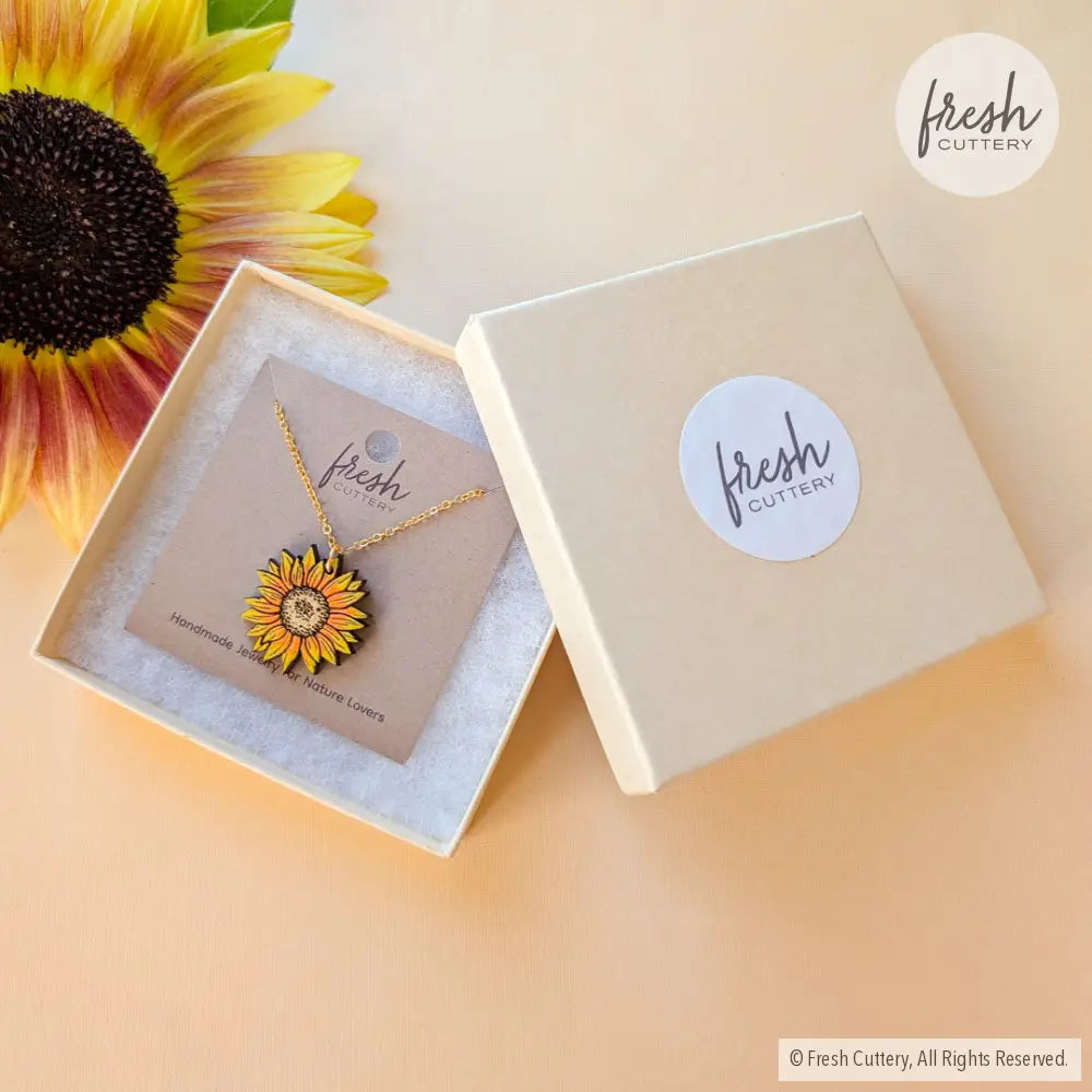 Mini Golden Sunflower Necklace Necklaces