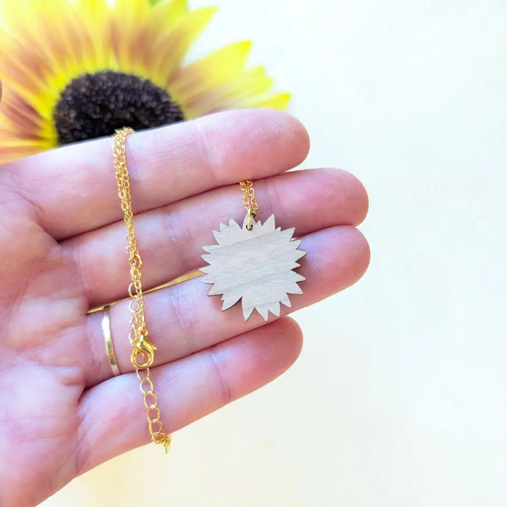 Mini Golden Sunflower Necklace Necklaces