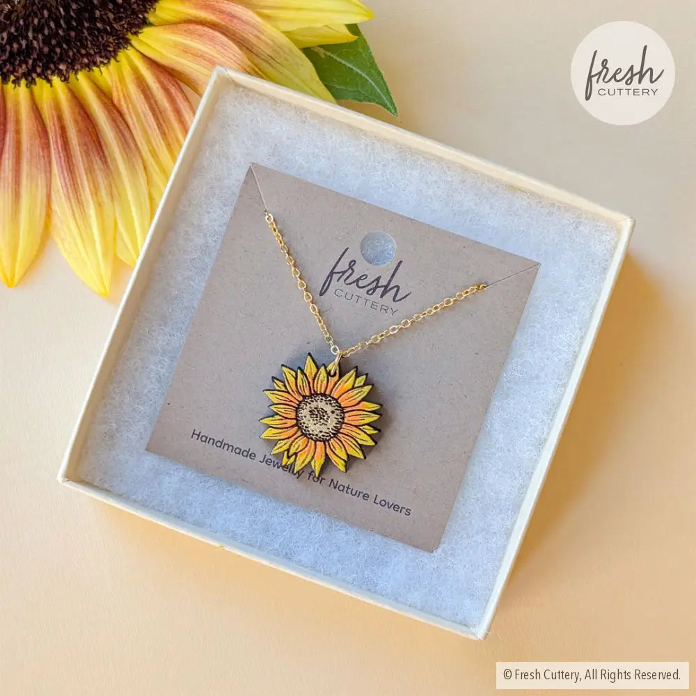Mini Golden Sunflower Necklace Necklaces