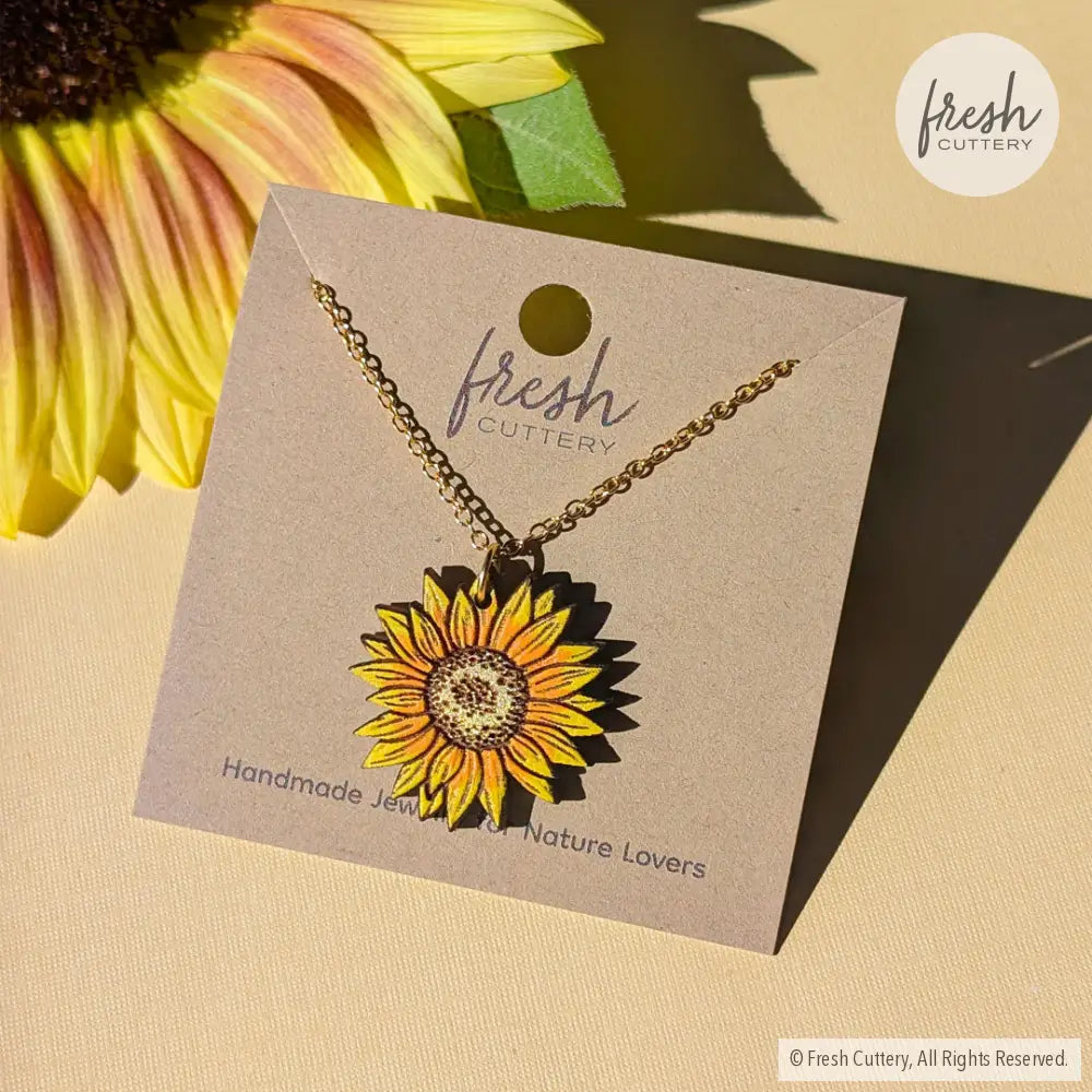 Mini Golden Sunflower Necklace Necklaces