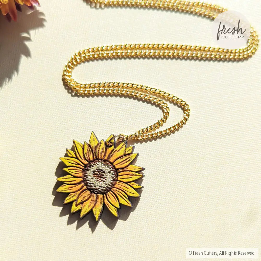 Mini Golden Sunflower Necklace Necklaces