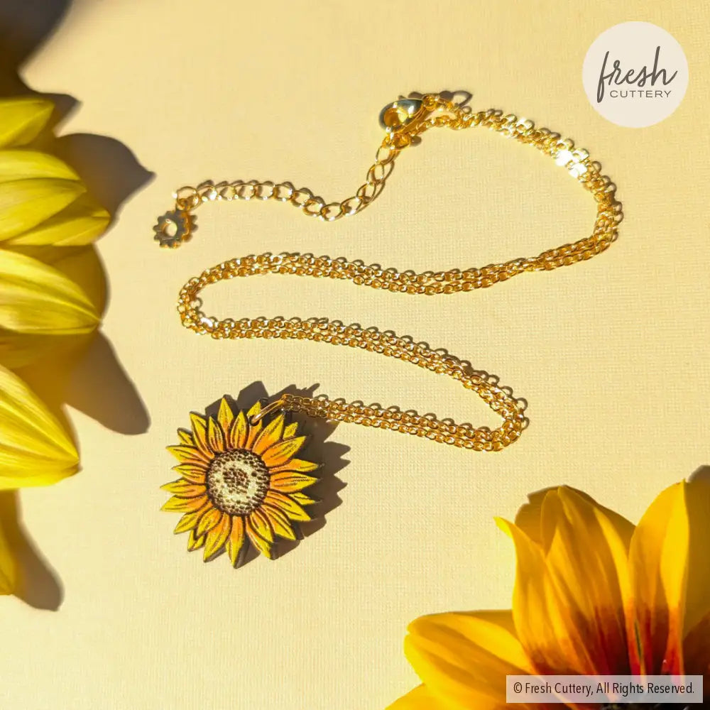 Mini Golden Sunflower Necklace Necklaces