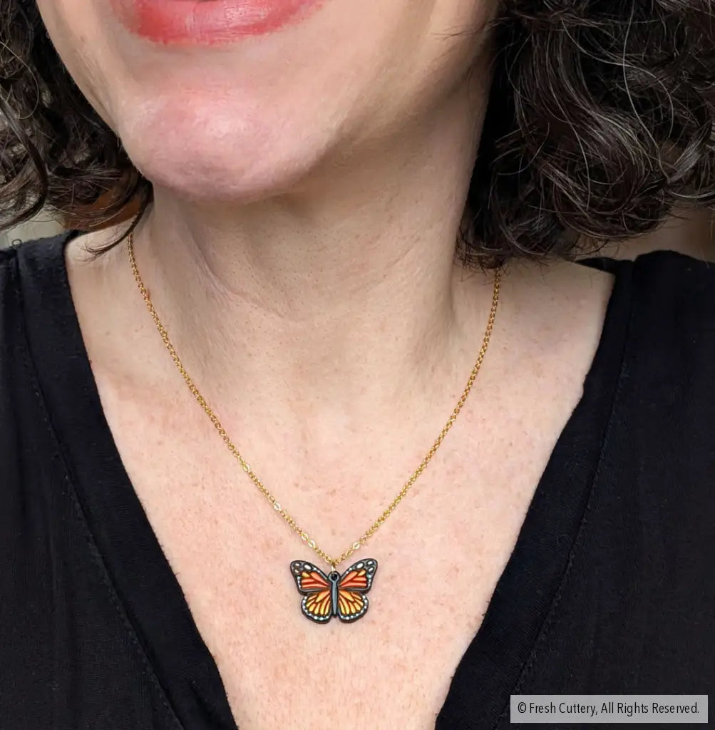 Mini Monarch Butterfly Necklace Necklaces