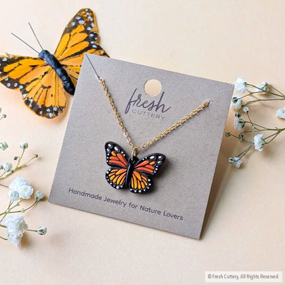 Mini Monarch Butterfly Necklace Necklaces