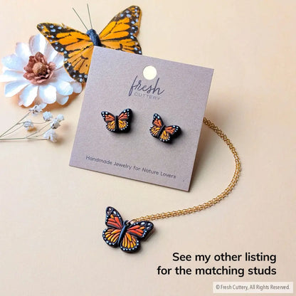 Mini Monarch Butterfly Necklace Necklaces