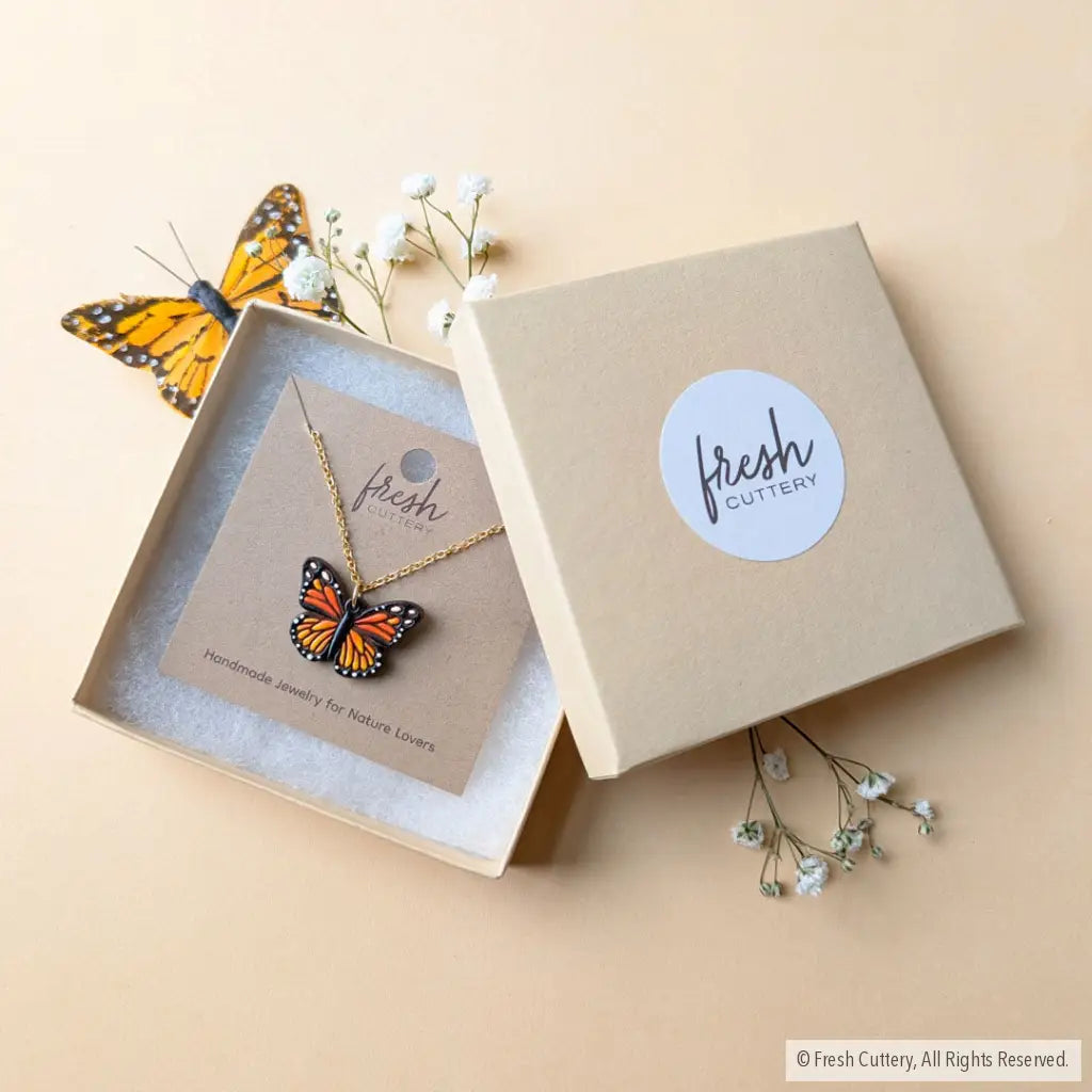 Mini Monarch Butterfly Necklace Necklaces