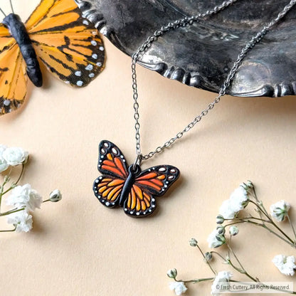 Mini Monarch Butterfly Necklace Necklaces