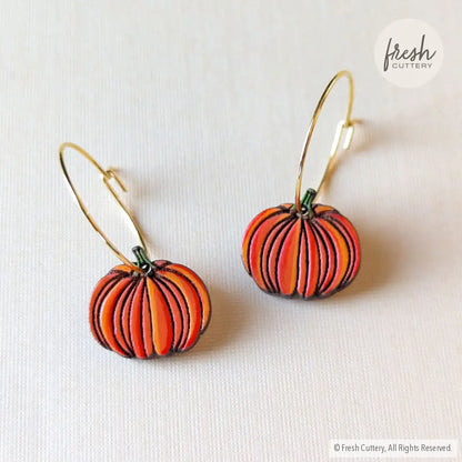 Mini Pumpkin Earrings Dangle And Drop