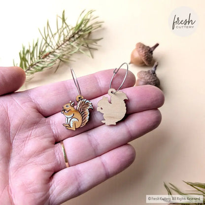 Mini Squirrel Earrings Dangle and Drop Earrings